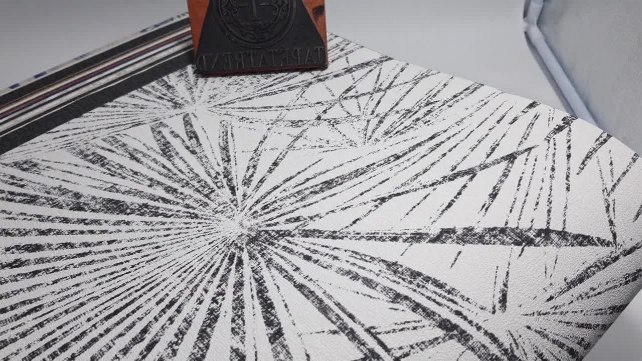 Design tapéta fekete fehér minimál pálmaleveles mintával