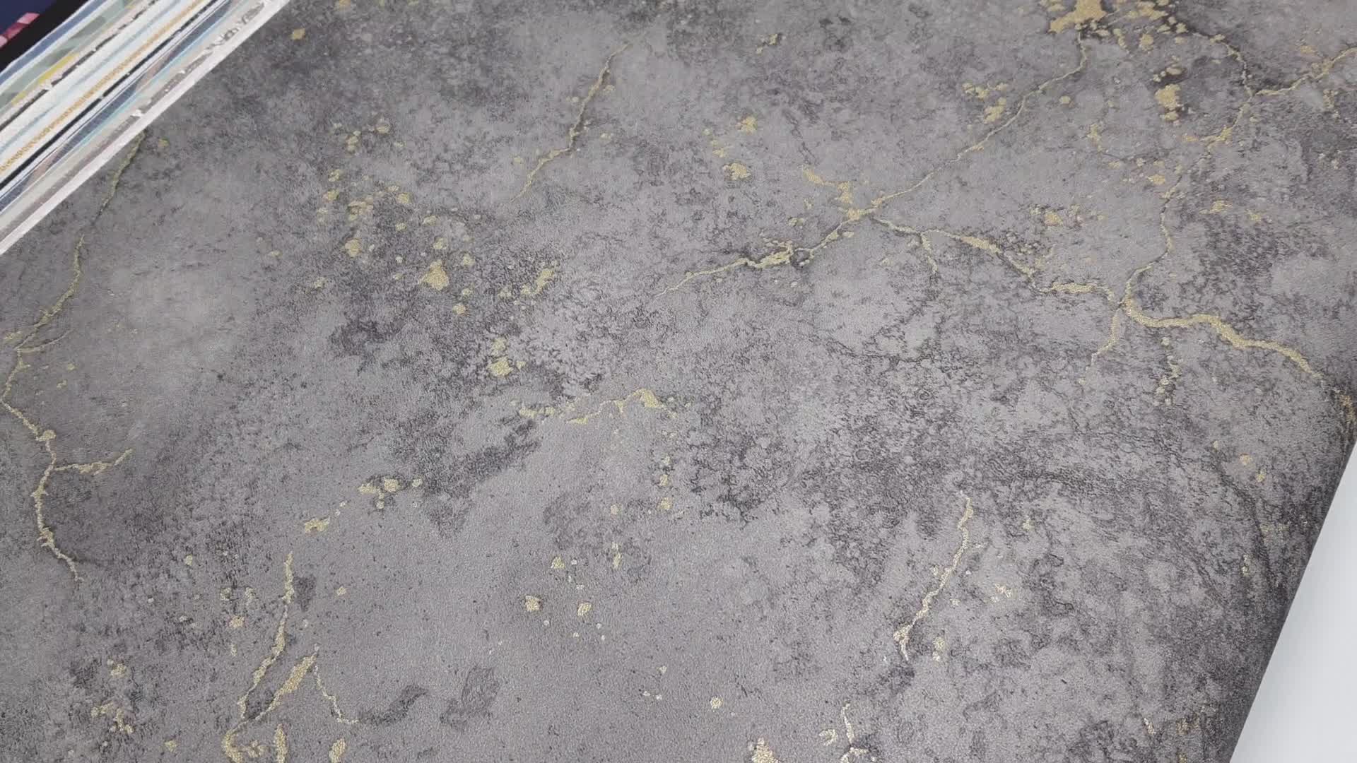 Loft stílusú koptatott beton hatású sötét szürke design tapéta