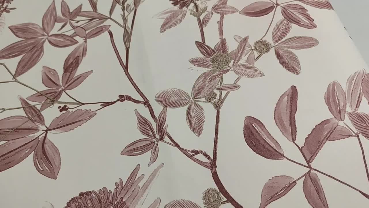 Dekor tapéta mályva virágos mintával