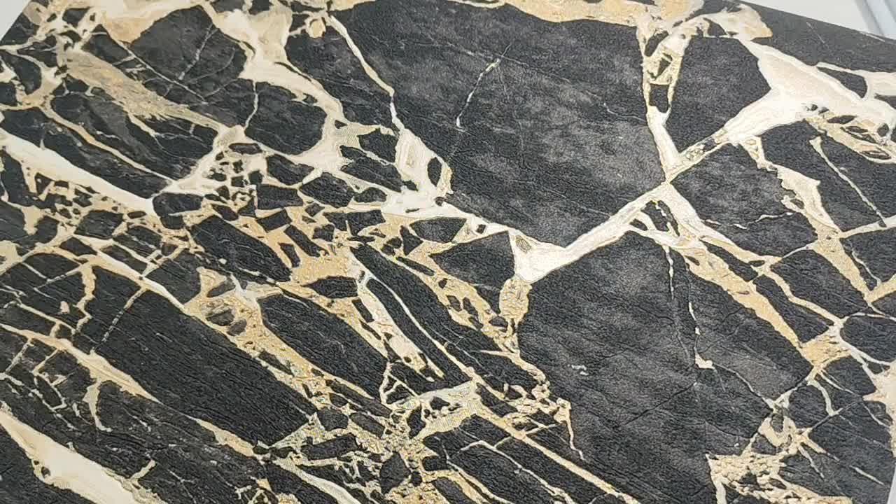 106cm dupla fekete arany márvány mintás olasz luxus tapéta