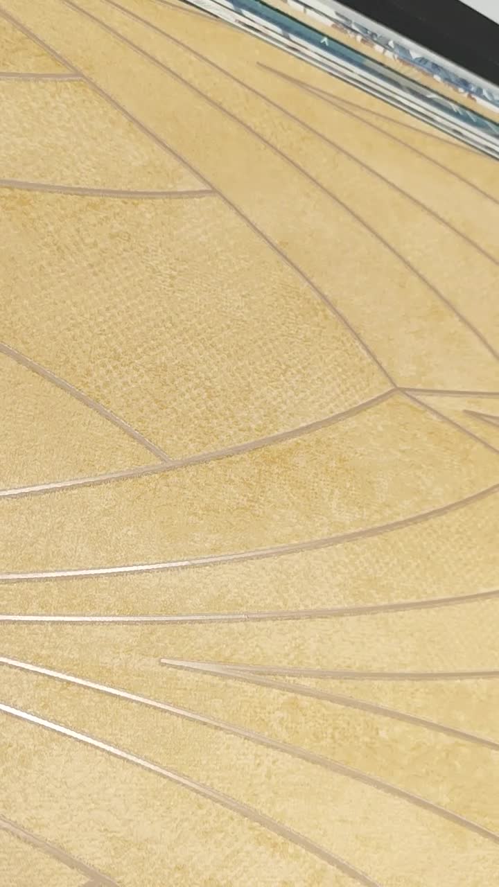 Sárgásbarna geometrikus elegáns dekor tapéta