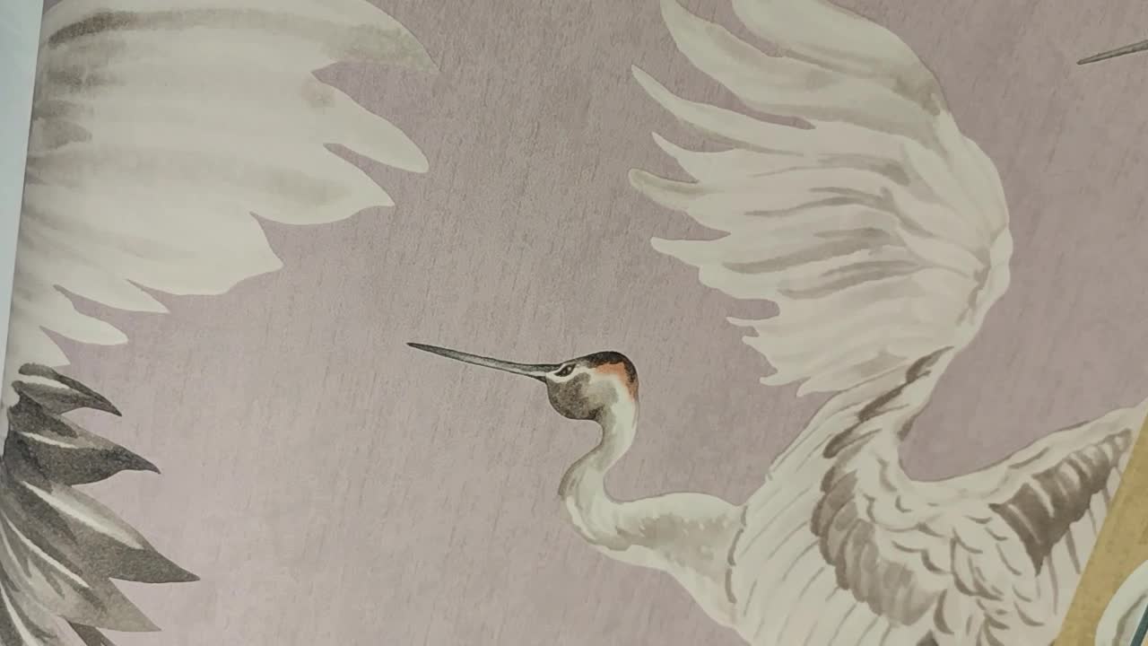 Daru madár mintás Eijffinger design tapéta púder színben