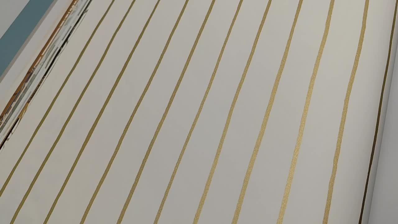 Fehér és arany nagyléptékű geometrikus vlies design tapéta