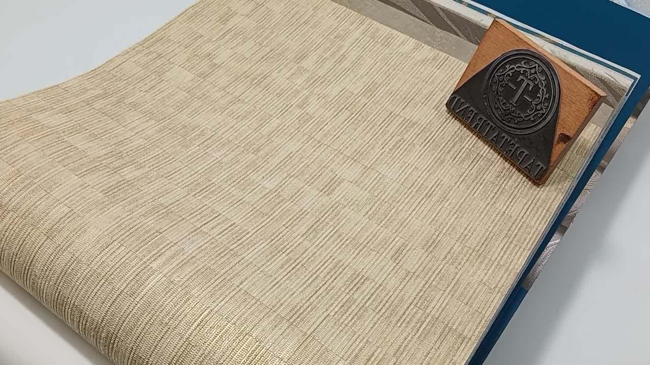 Olasz halvány arany textil struktúrált design tapéta