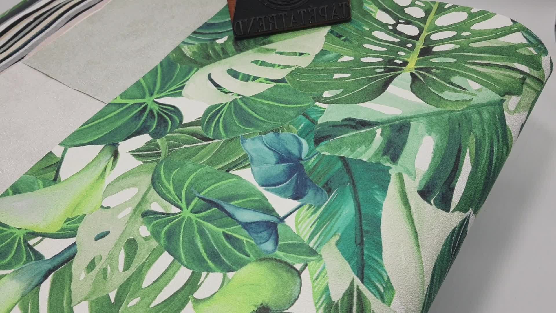 Zöld monstera levélmintás vinyl design tapéta