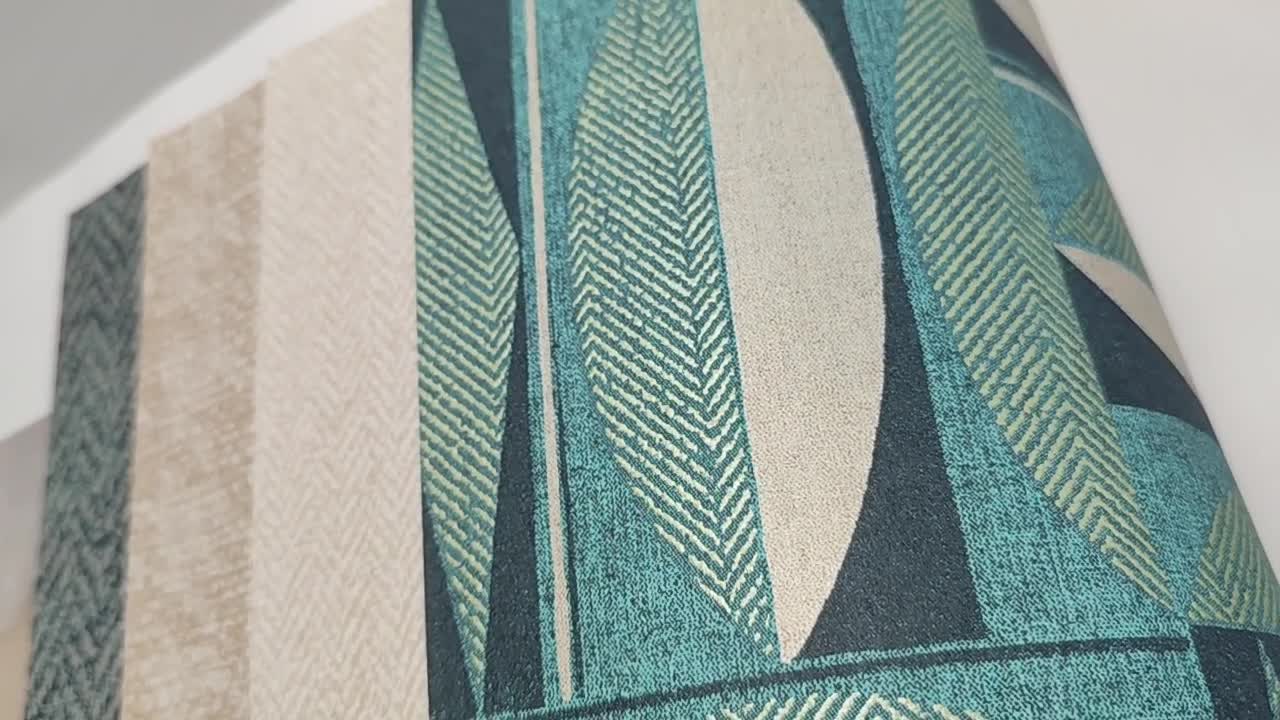 Kék geometrikus mintás modern dekor tapéta