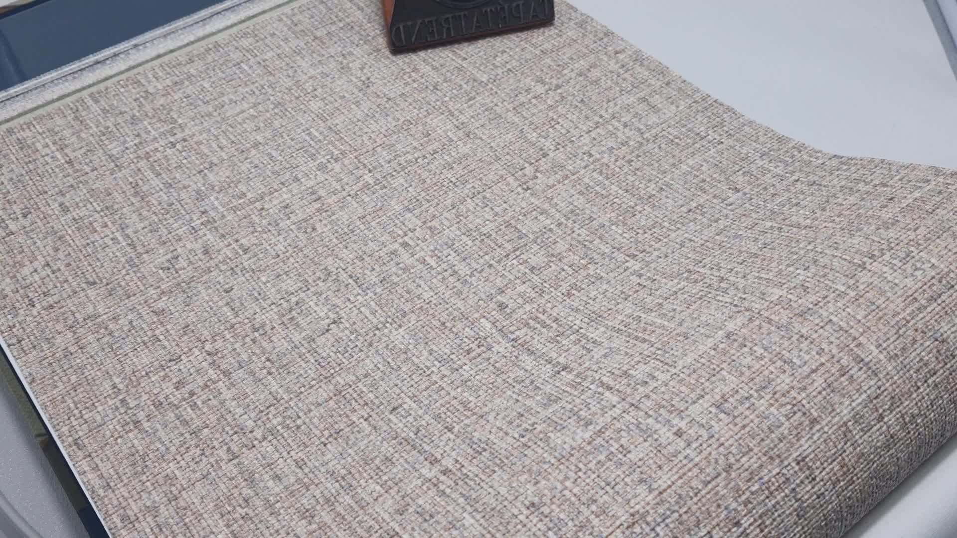 Beige és szürke textilhatású mosható olasz design tapéta