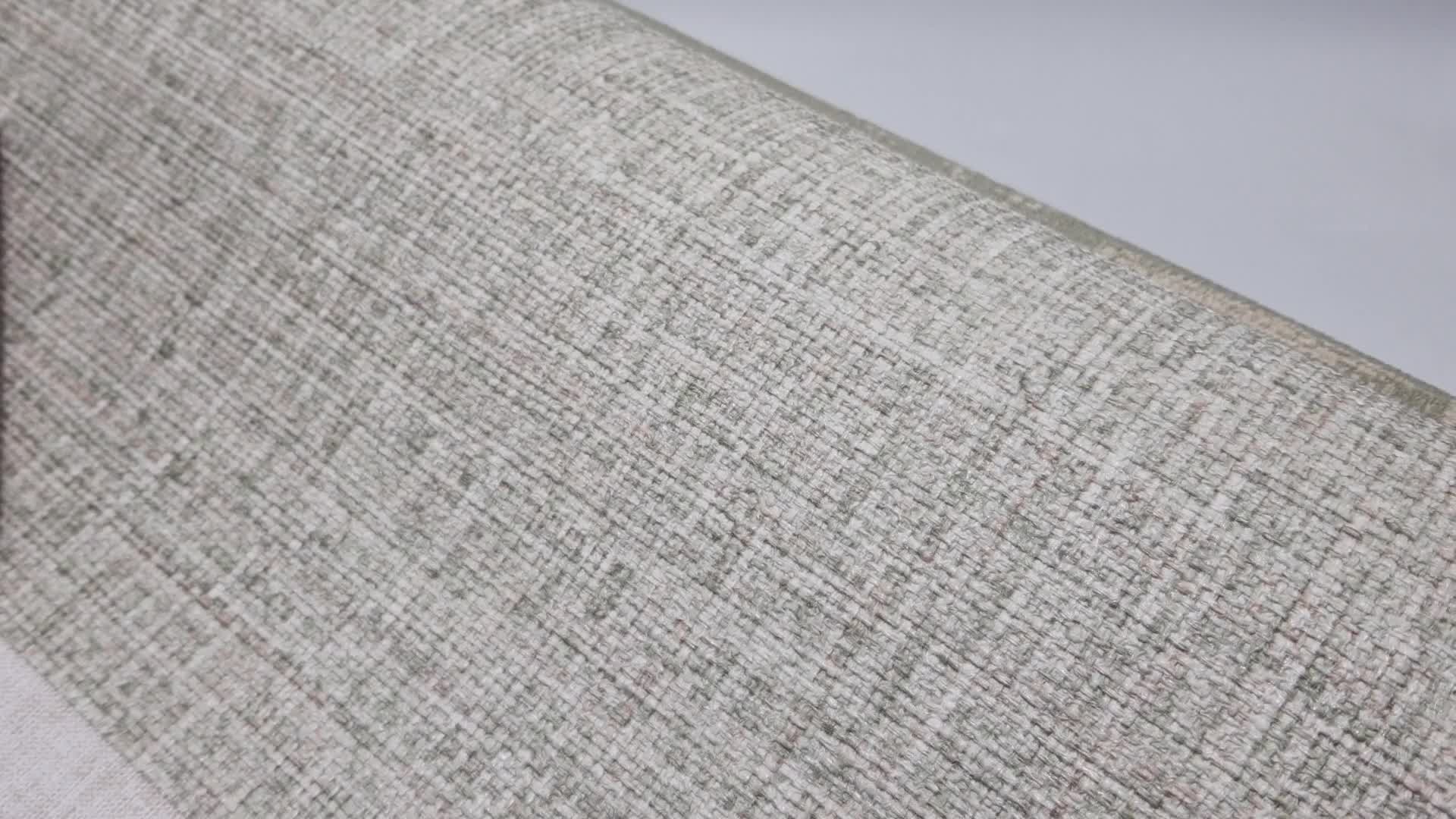 Beige és zöld textilhatású olasz design tapéta mosható vinyl