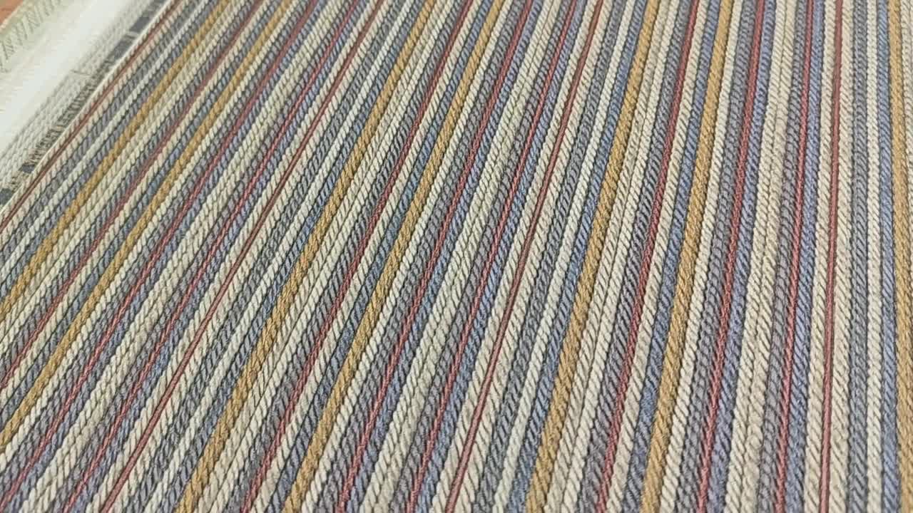 Textilszőtt hatású csíkos olasz design tapéta mosható vinyl