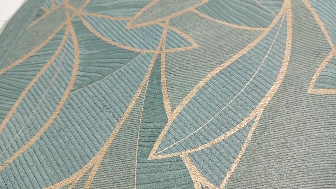 Elegáns vinyl tapéta stilizált leveles mintával