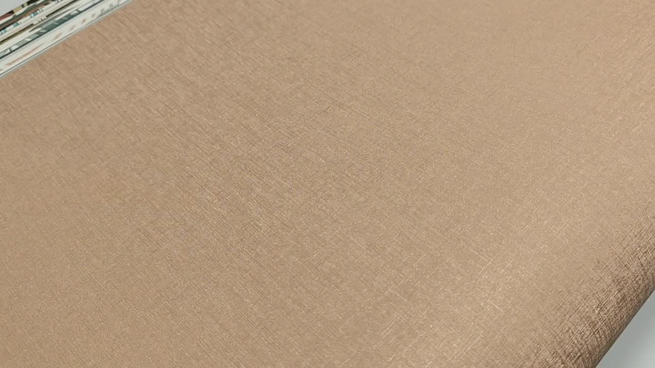 Textilhatású vlies dekor tapéta rosegold színben