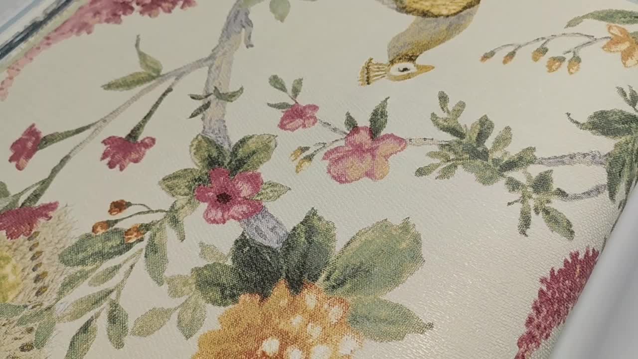 Vintage páva mintás vinyl olasz design tapéta