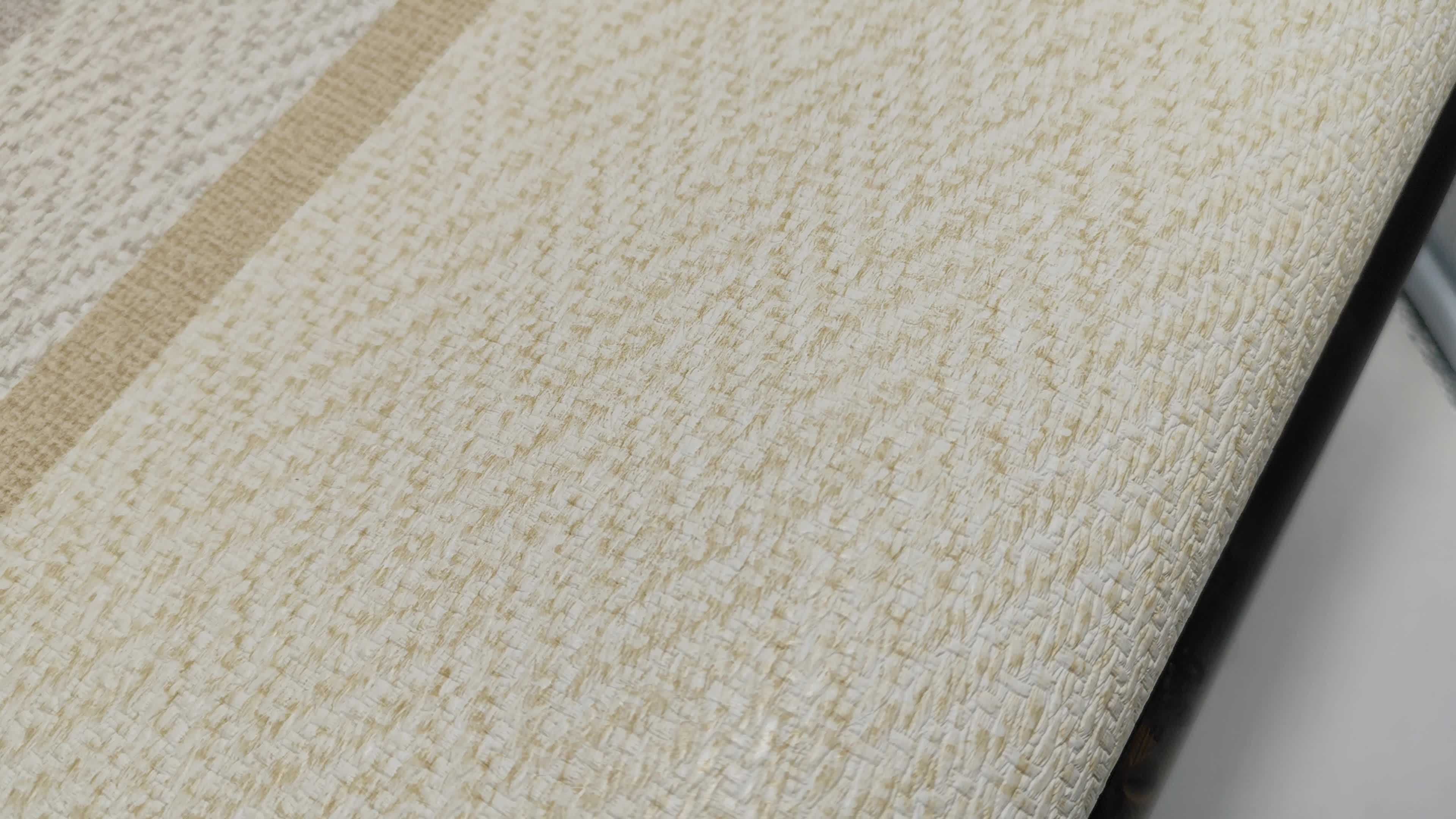 Bézs rattan szőtt hatású vinyl tapéta