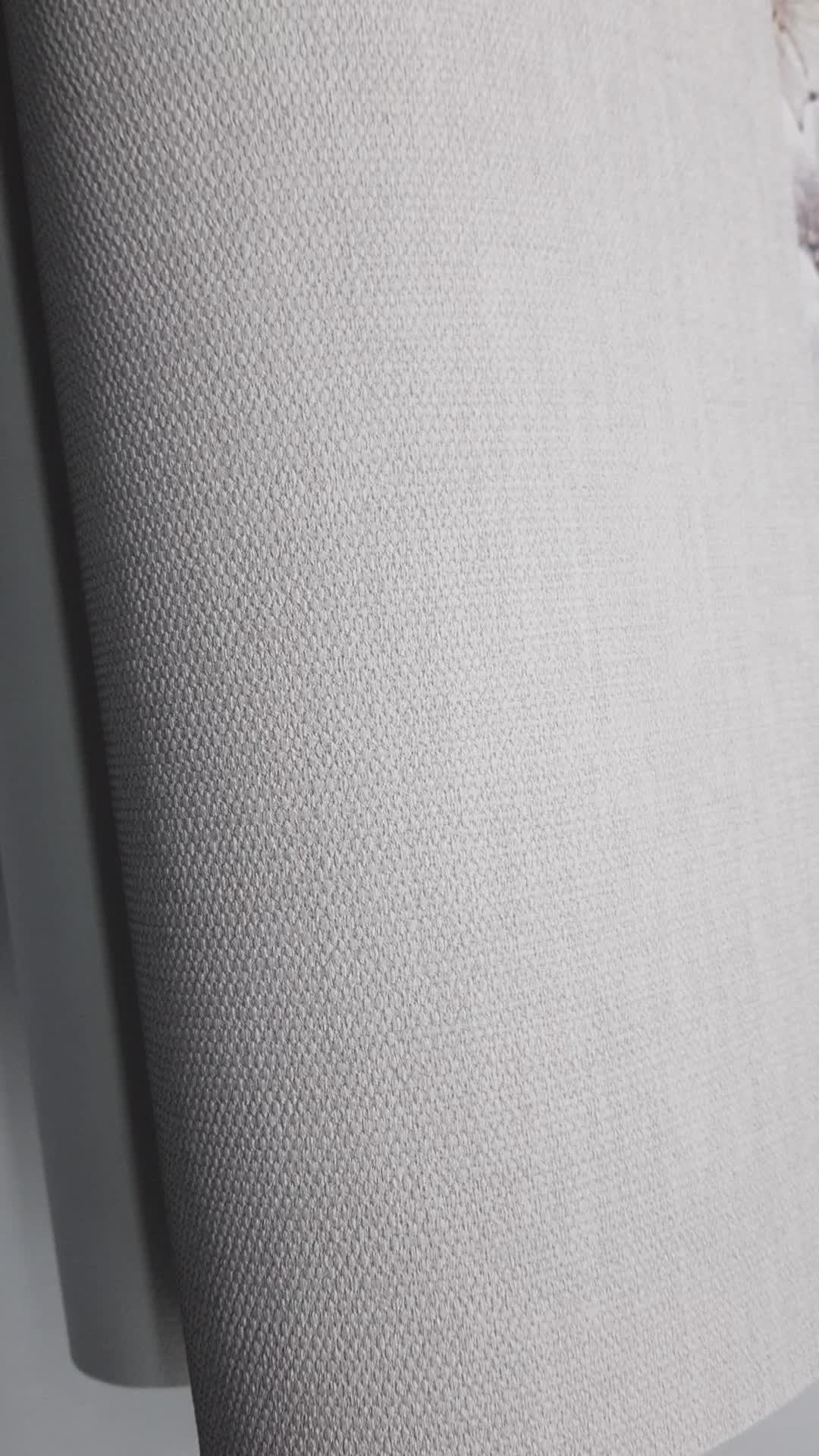 Halványszürke vinyl tapéta textiles mintával