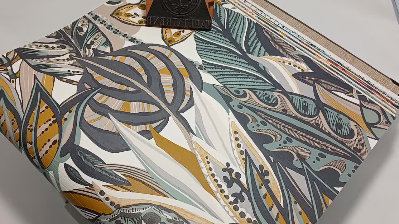 Levélmintás casamance luxus design tapéta 70cm széles