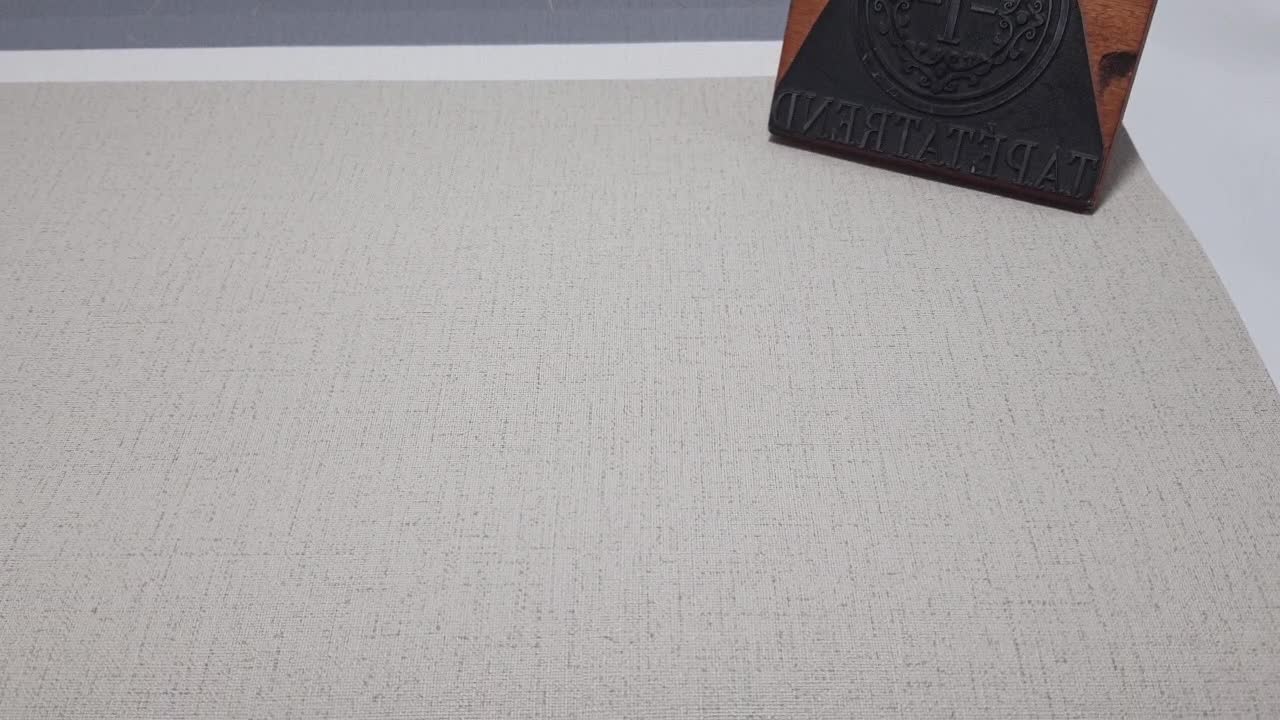 Krém vinyl tapéta textilhatású mintával