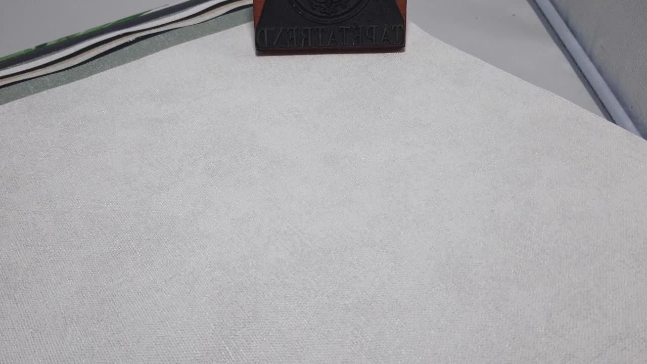 Törtfehér vinyl mosható tapéta textil struktúrált mintával