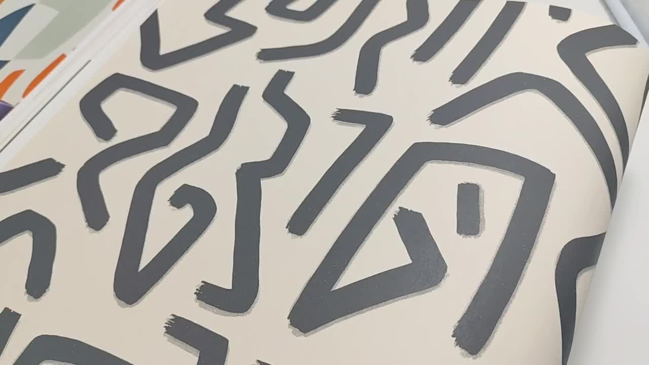 Francia dekor tapéta fekete absztrakt mintával