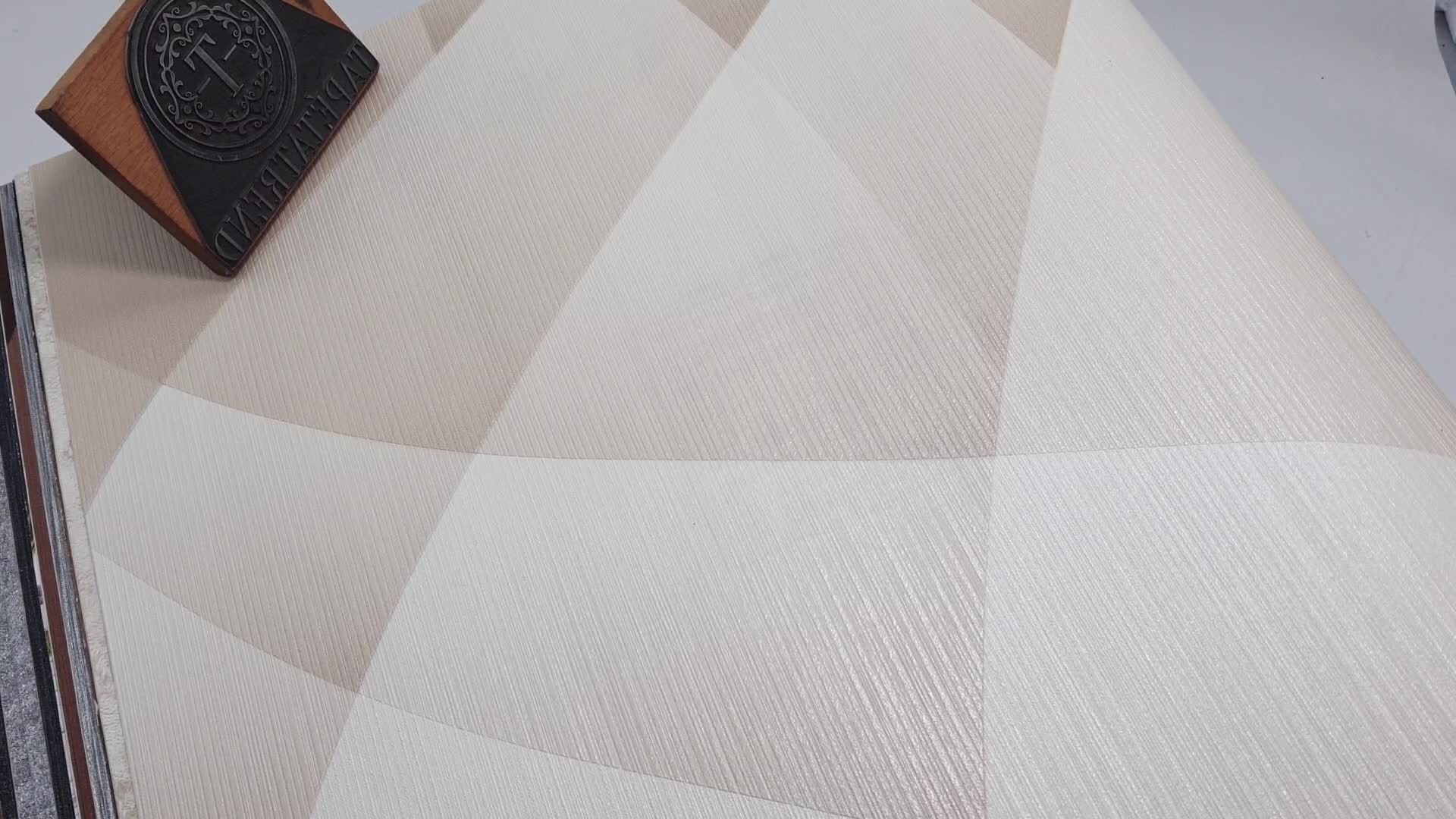 Absztrakt modern geometria mintás krém beige design tapéta