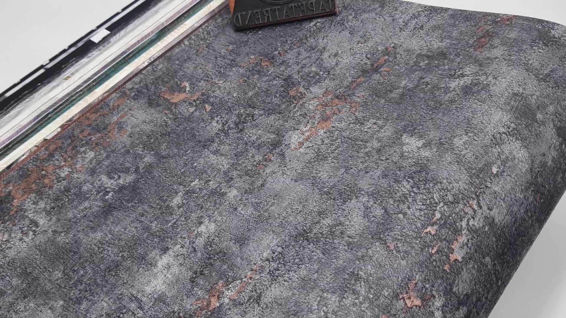 Antracit bronz patináns beton mintás vinyl tapéta