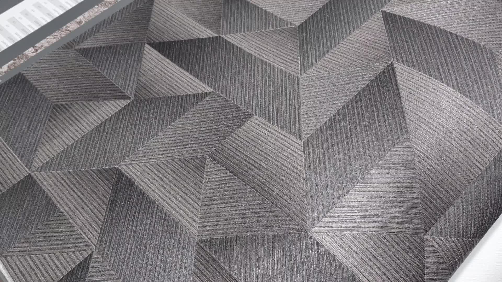 Csokibarna design tapéta modern 3d hatású mintával