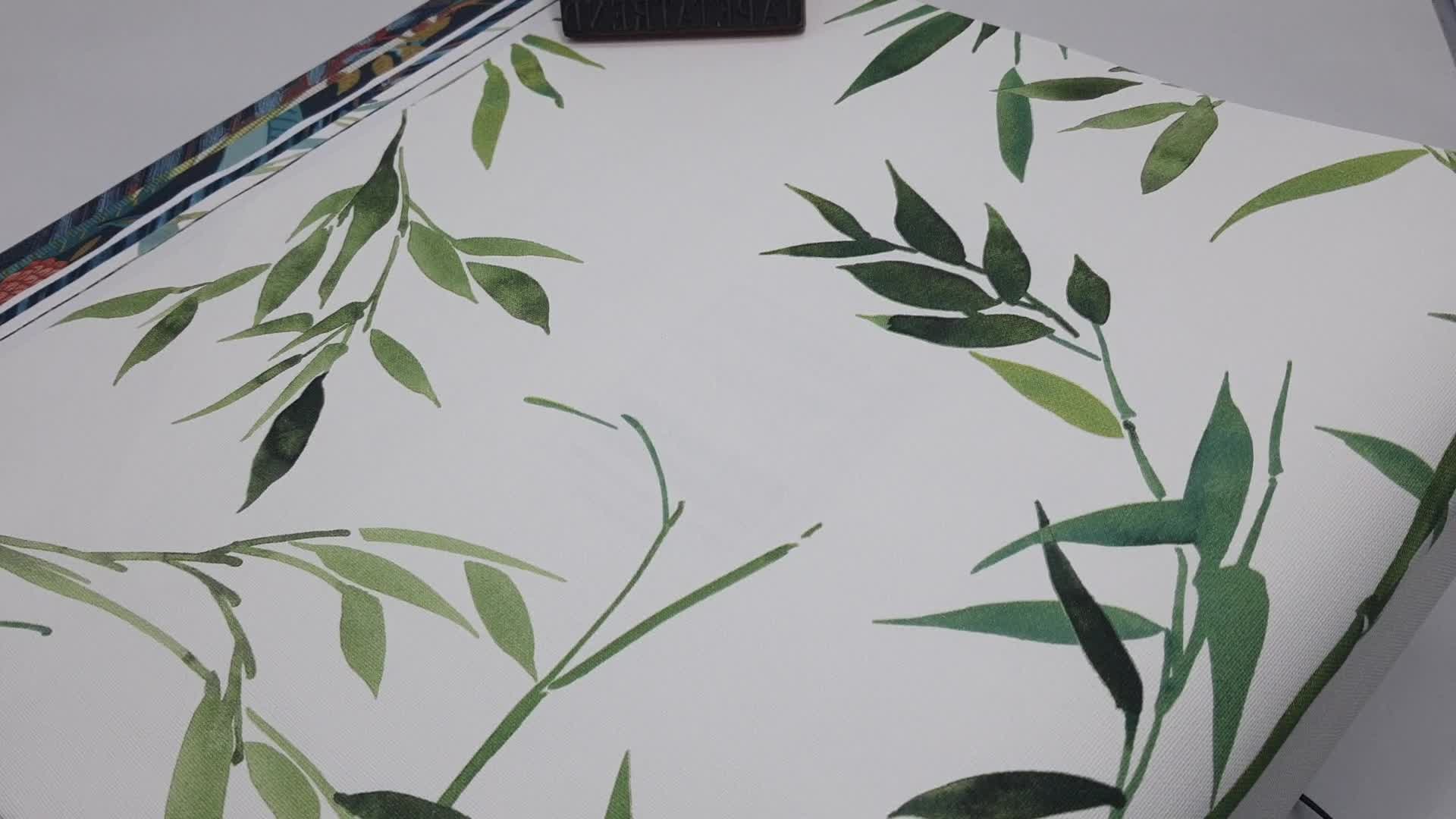 Zöld bambusz levél mintás design tapéta