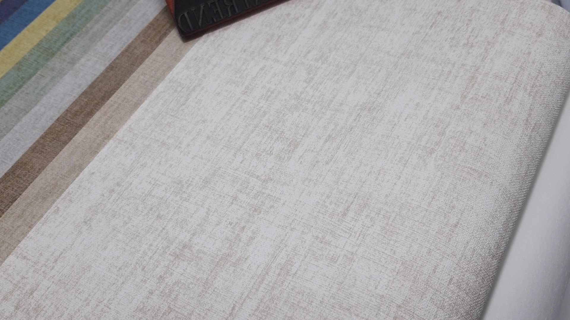 Krémfehér bézs textilszőtt hatású olasz vinyl tapéta