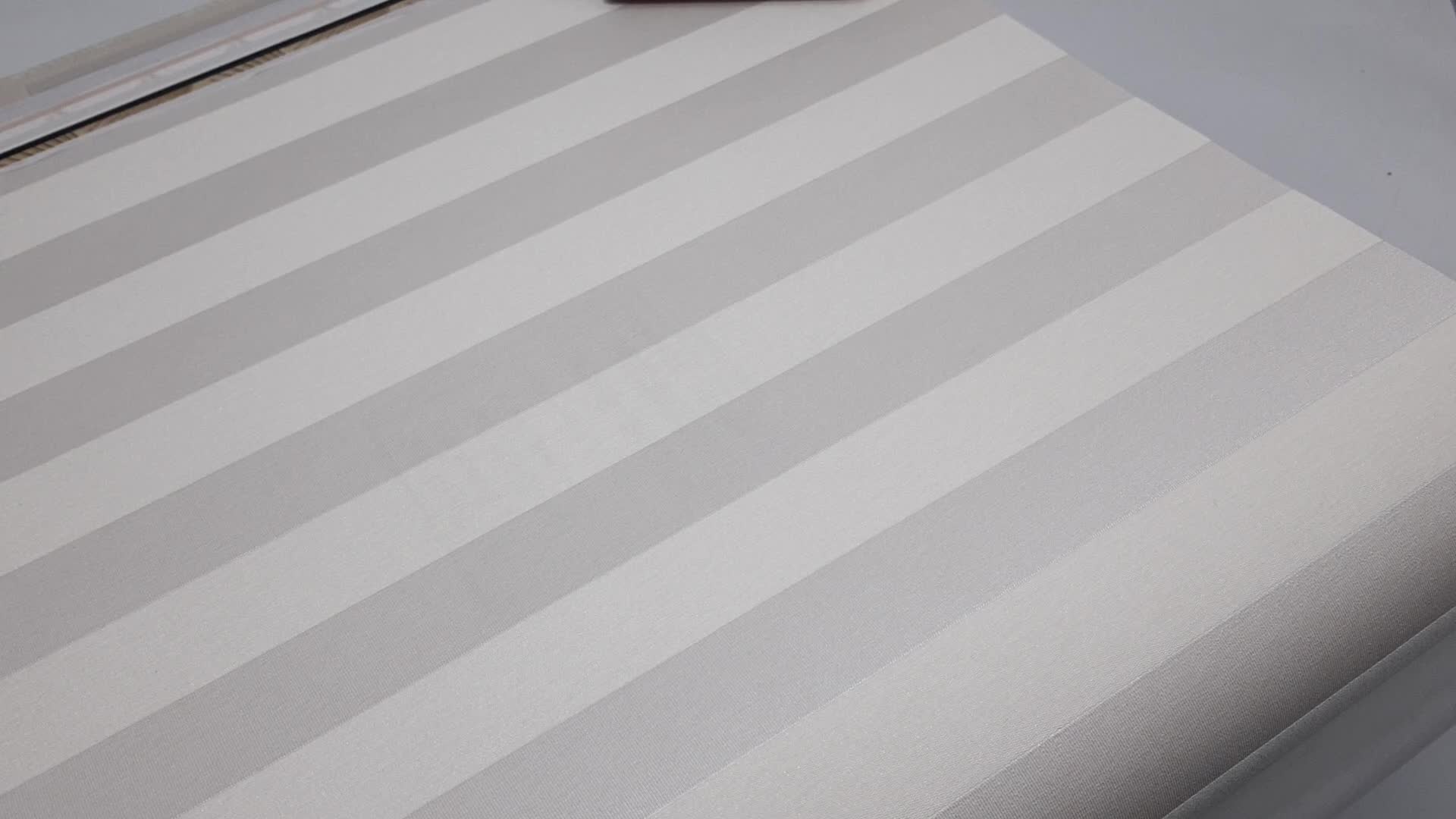 Vintage csíkos mintás tört fehér, drapp design tapéta