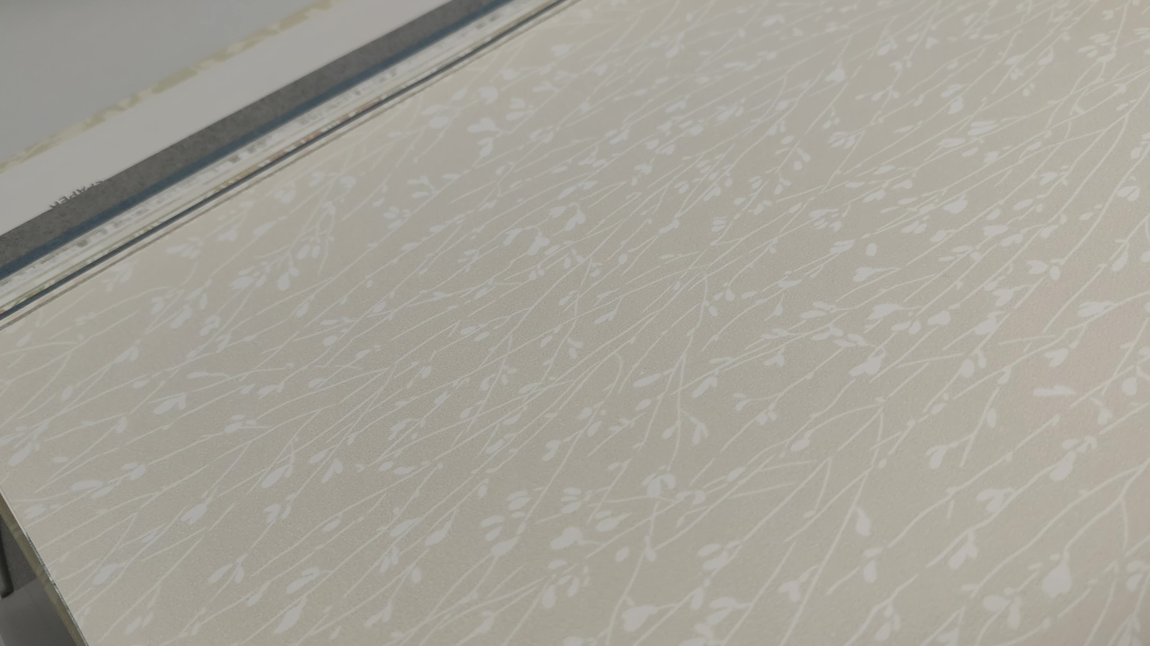 Skandináv dekor tapéta bézs finom levél mintával