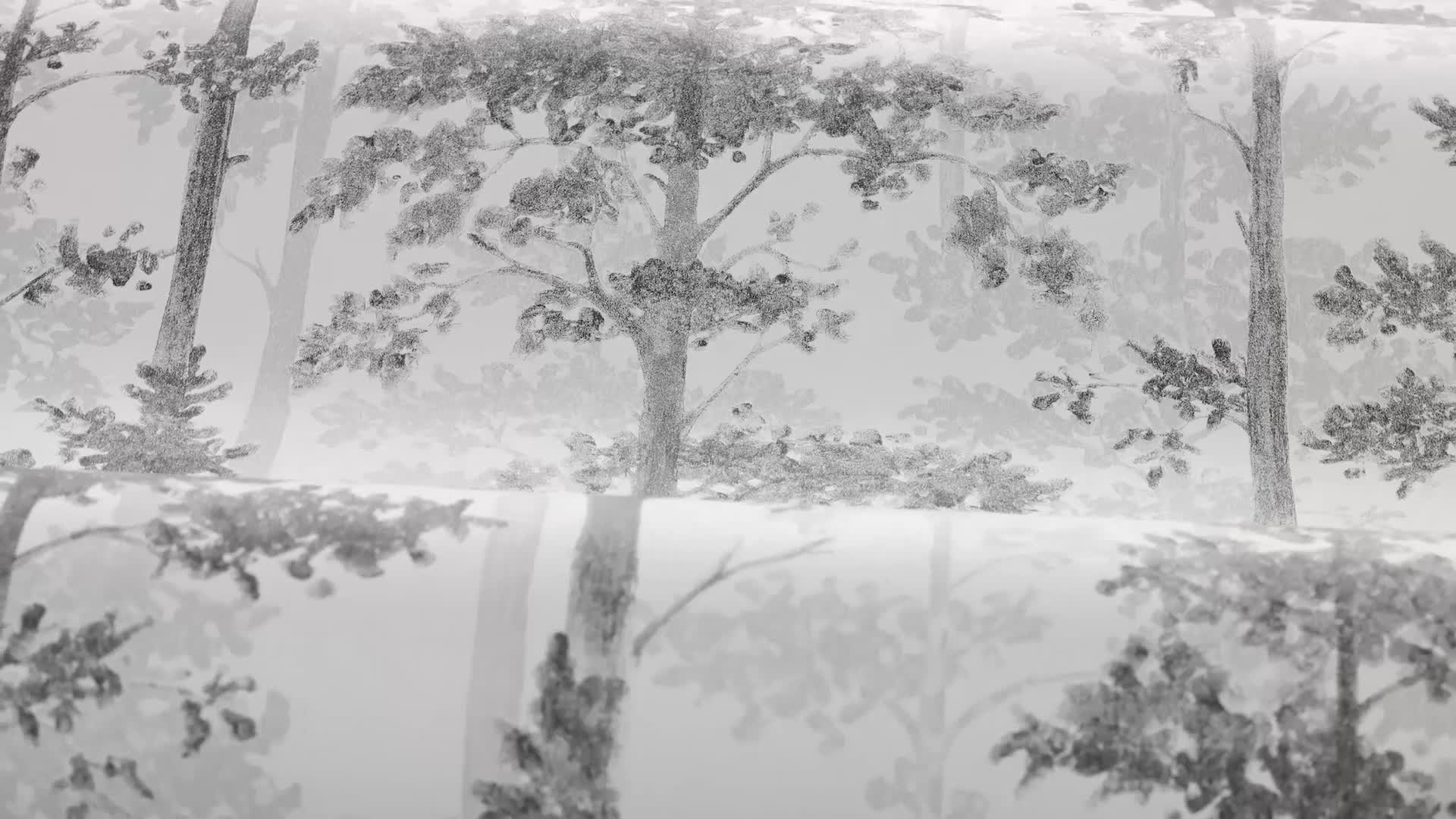 Skandináv design tapéta szürke erdei fenyő mintával