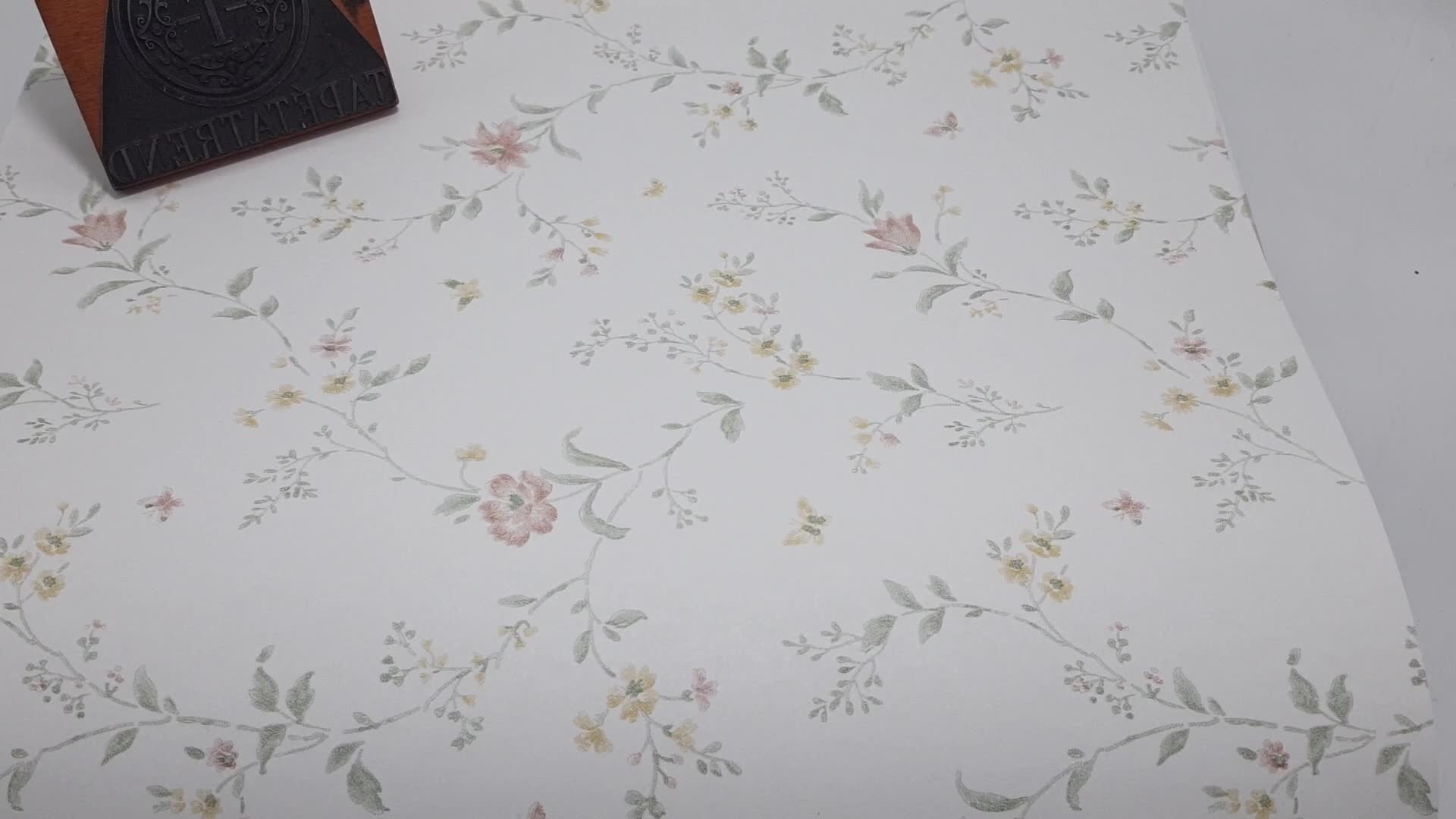 Design tapéta klasszikus romantikus virág mintával