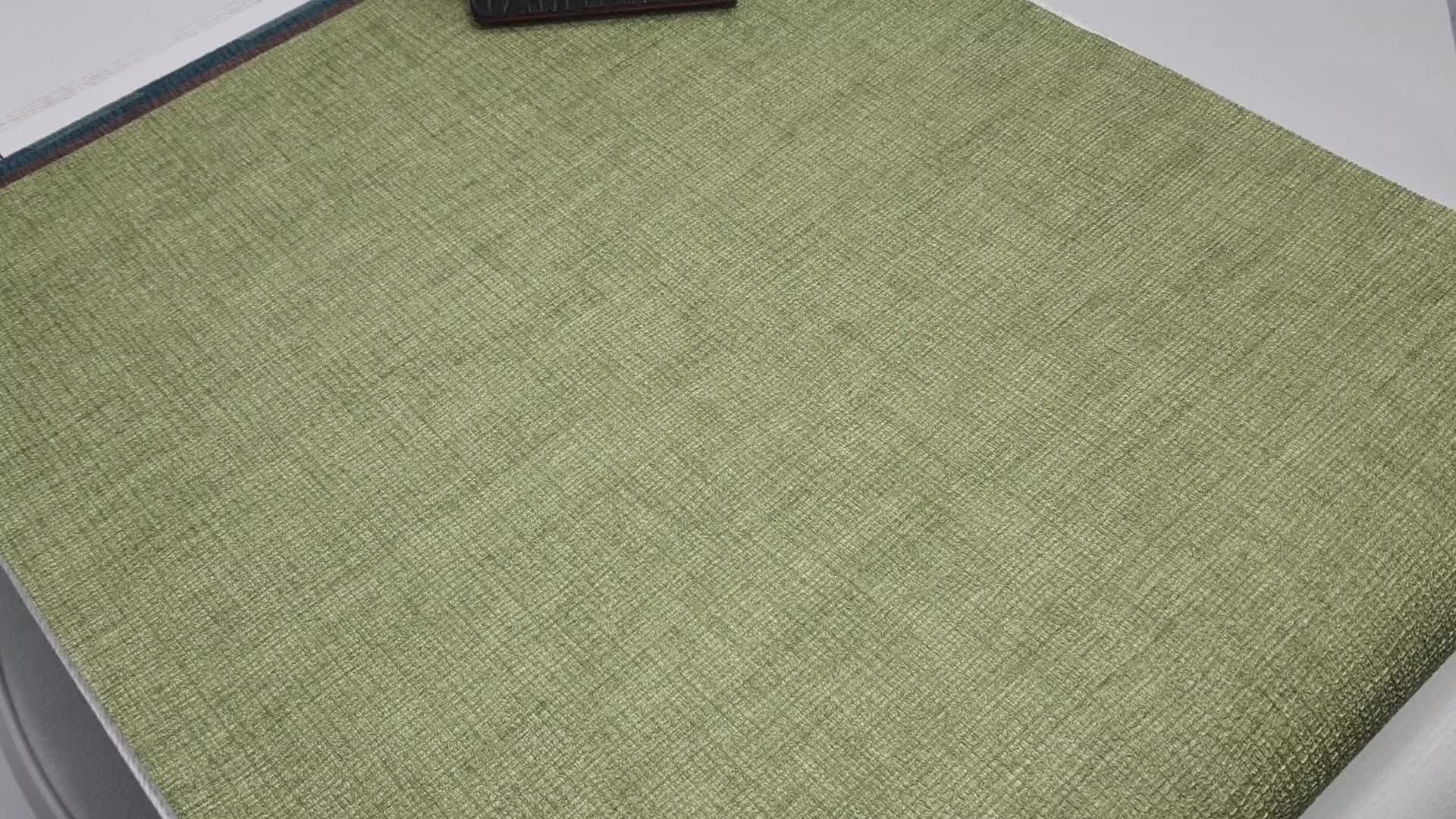 Zöld textil hatűsú vinyl olasz design tapéta