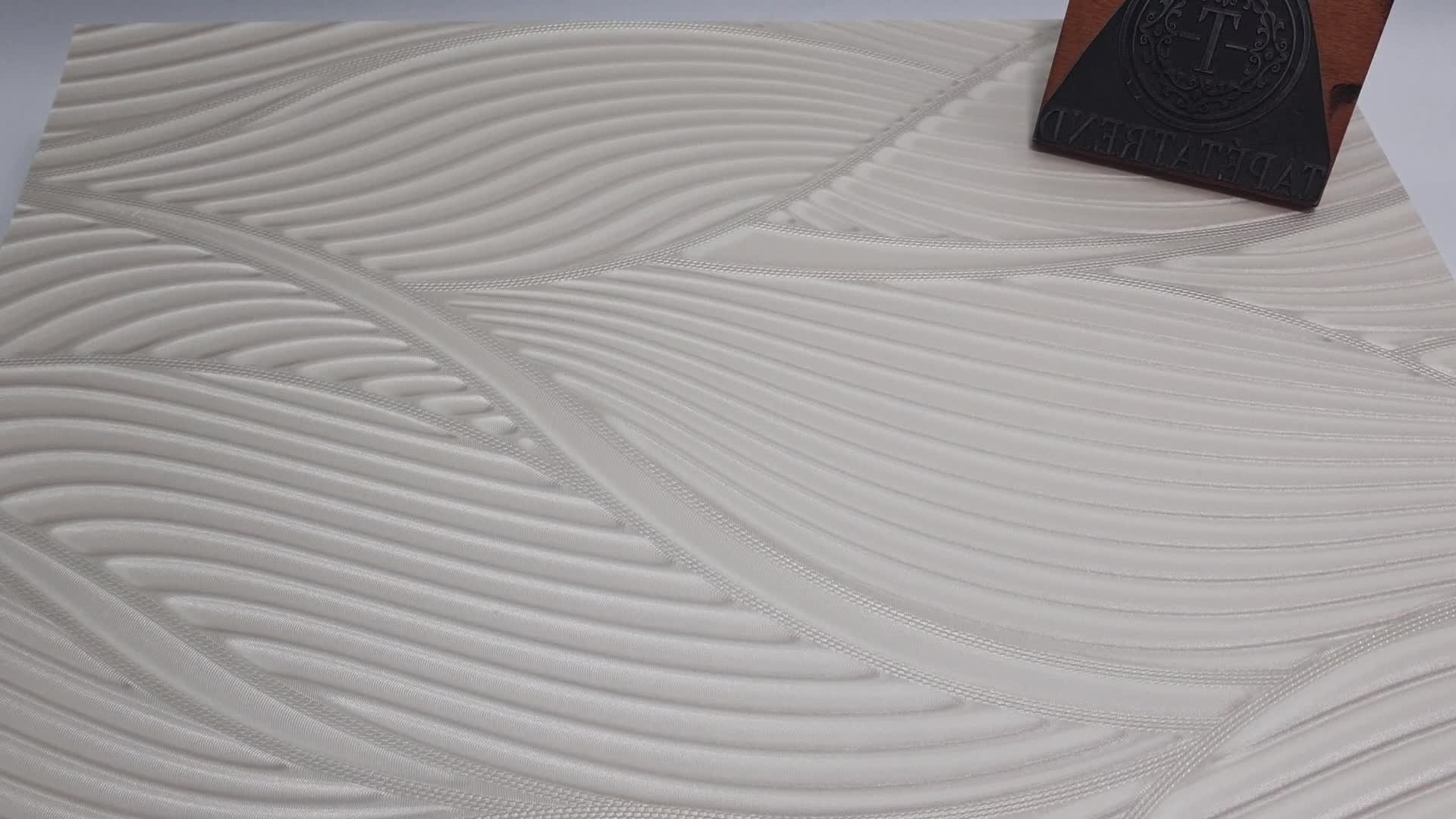 Bézs elegáns olasz luxus tapéta levél mintával