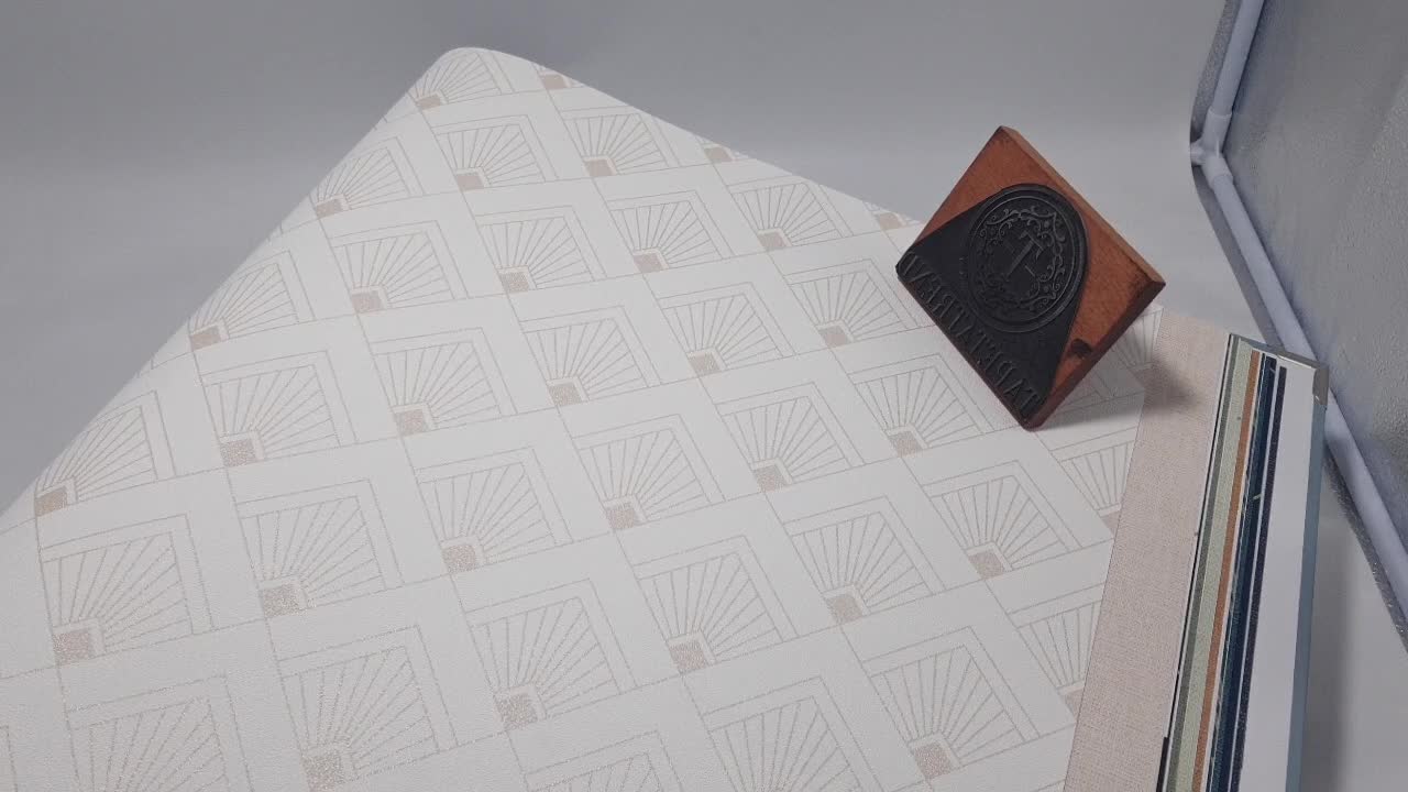 Arany art deco tapéta finom geometrikus mintával vinyl mosható