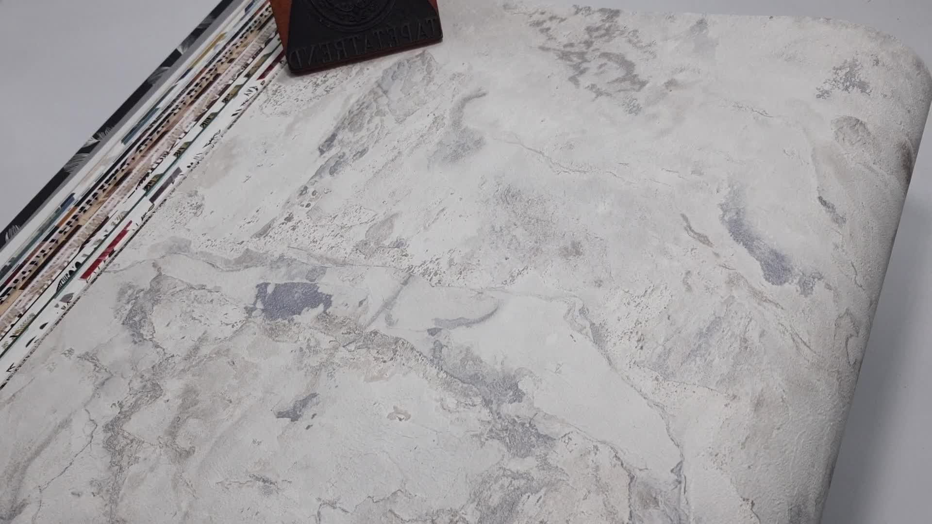 Bézs ezüst márvány mintás dekor tapéta vinyl mosható