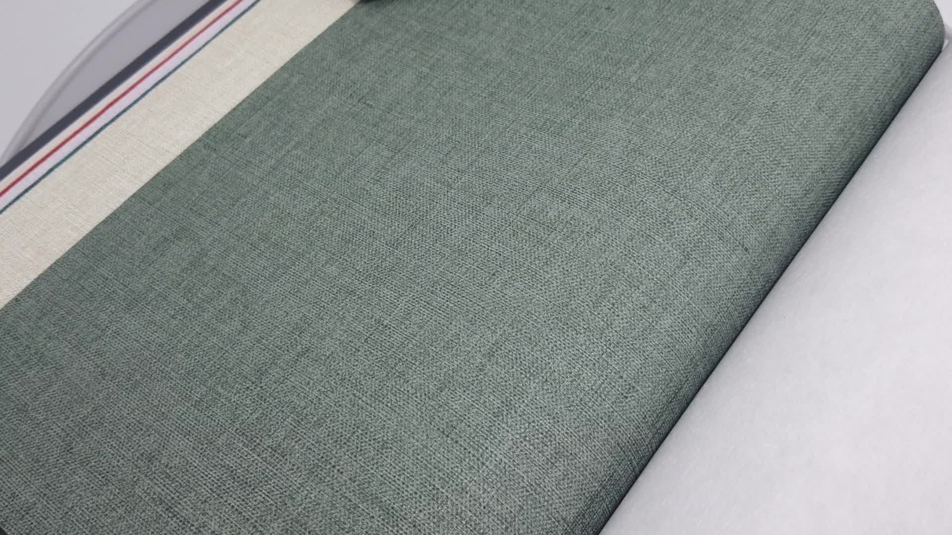 Vinyl dekor tapéta textilhatású mintával zöld színben