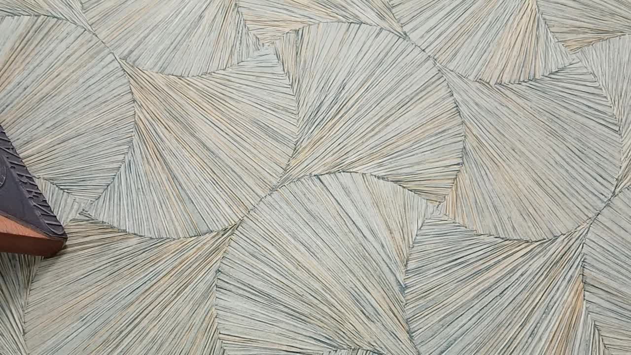 Zöld legyező mintás luxus casamance vinyl tapéta