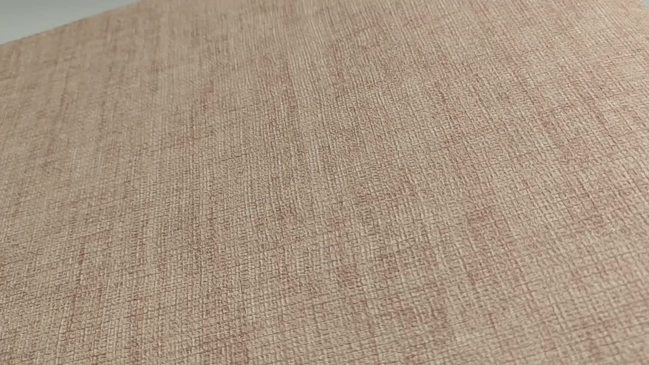 Vinyl tapéta gézes textil mintával halvány mályva színben