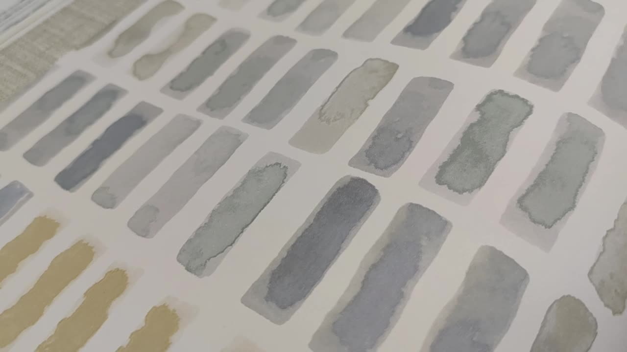 Szürke sárga dekor tapéta akvarell geometrikus mintával