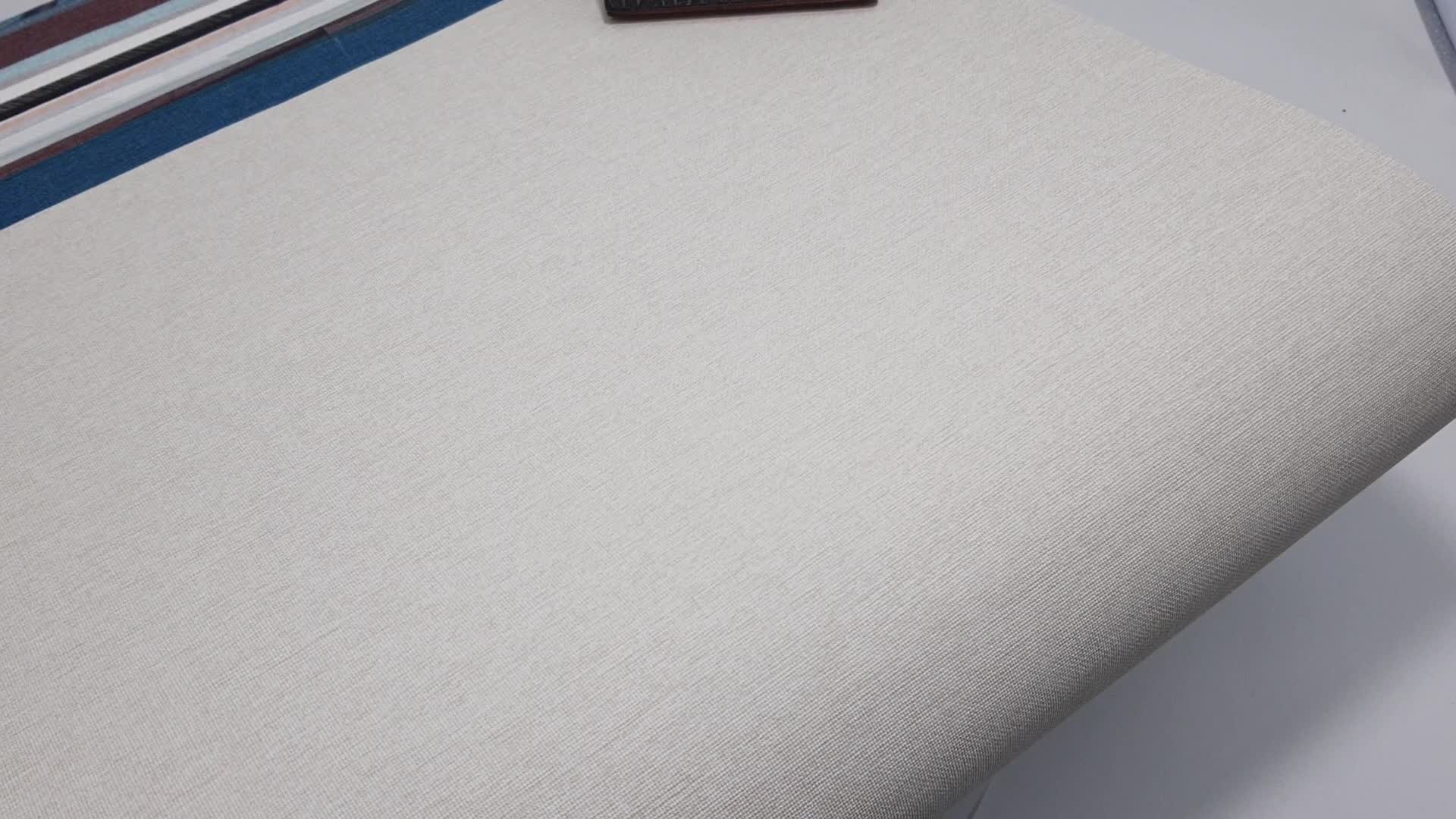 Bézs egyszínű textil hatású vinyl dekor tapéta