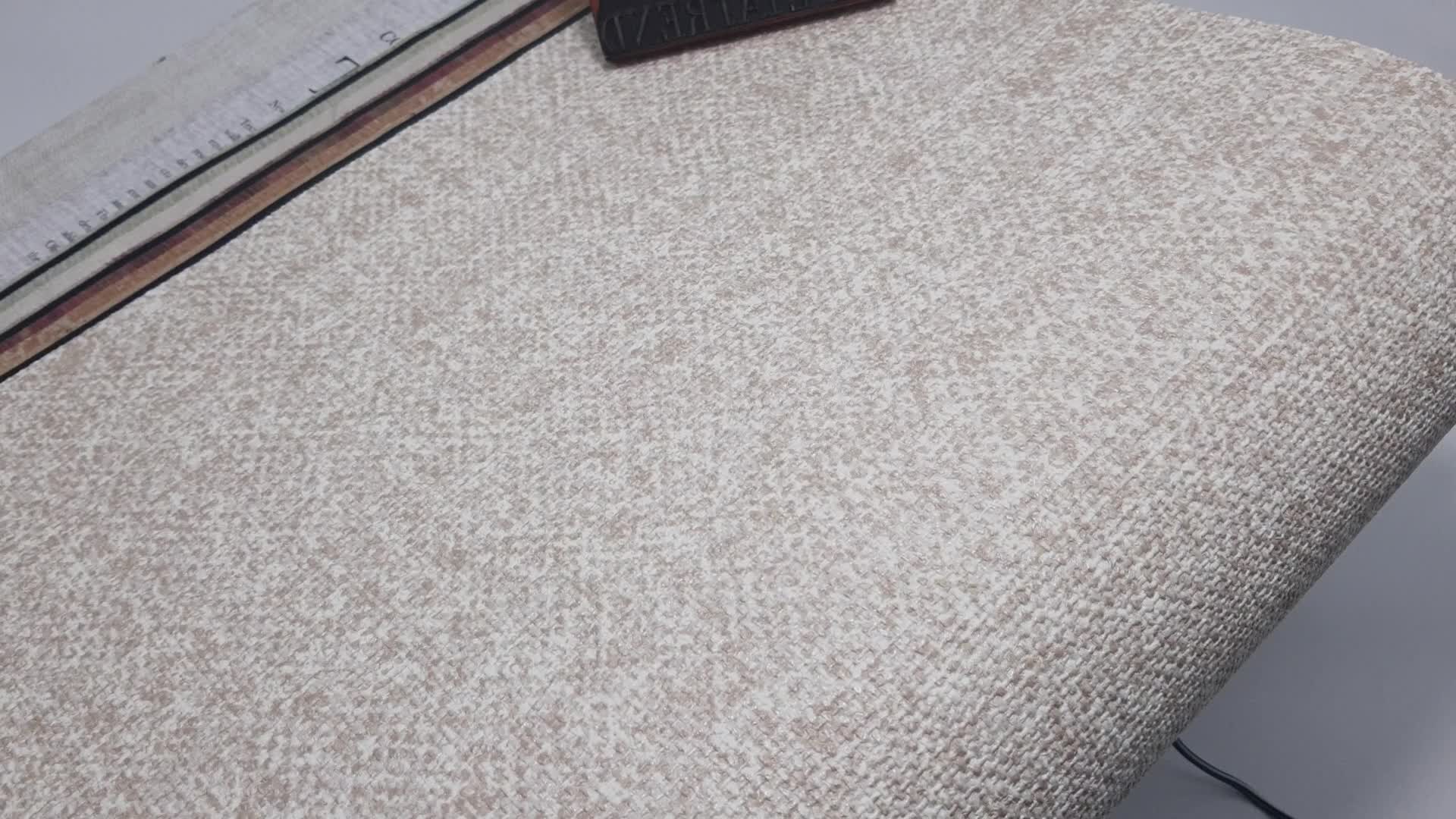 Vinyl dekor tapéta beige erős textiles struturával