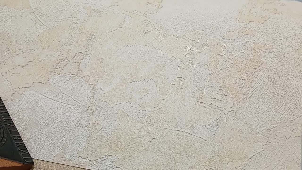 Krém beige vakolat hátású vinyl olasz design tapéta