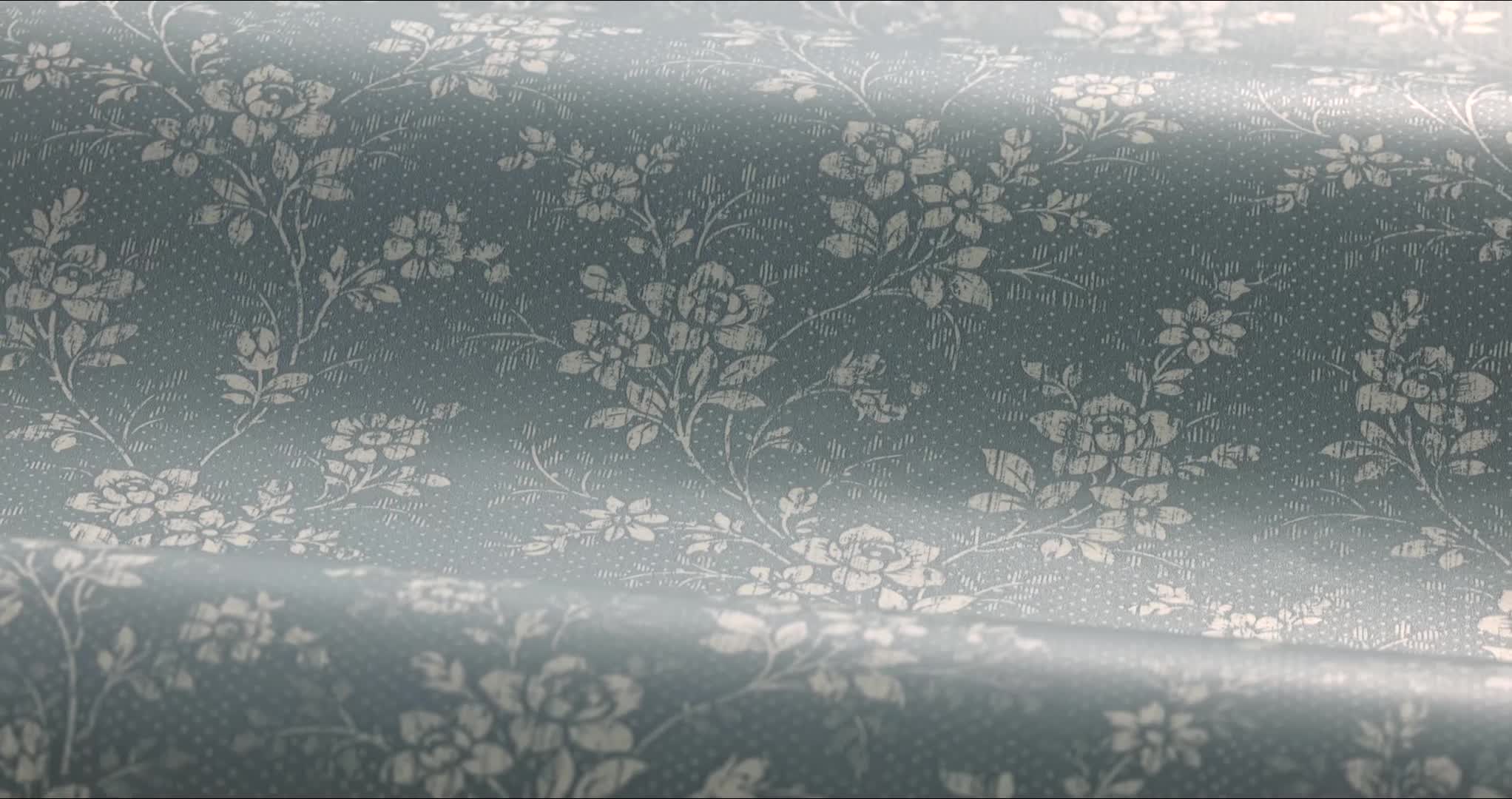 Világoskék rózsa mintás vintage tapéta