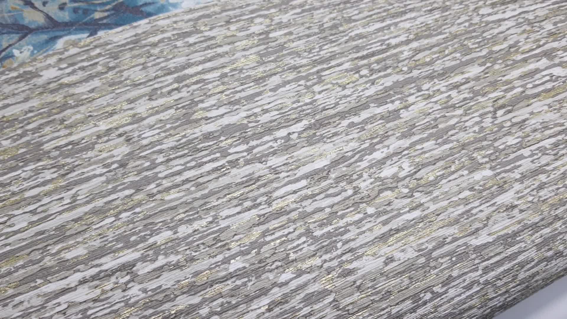 Szürke arany dekor tapéta elegáns csíkozott mintával