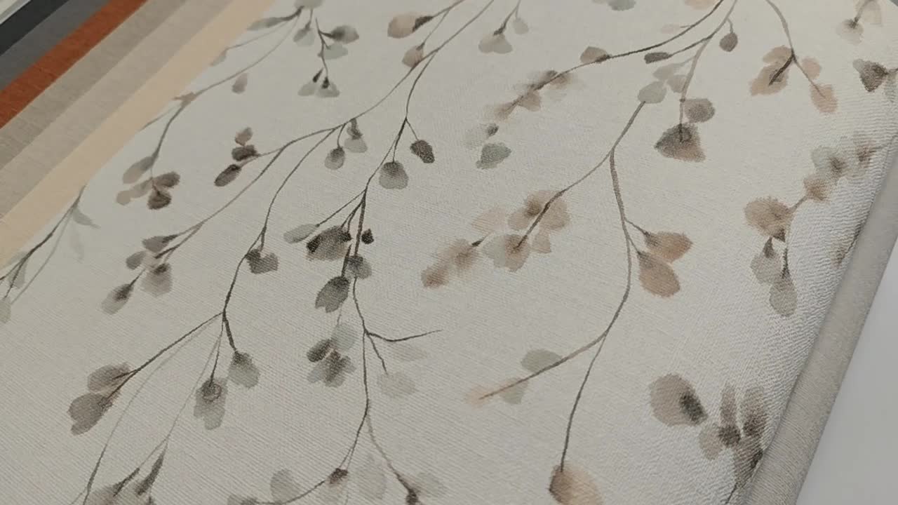 Dekor tapéta inda levél mintával akvarell stílusban