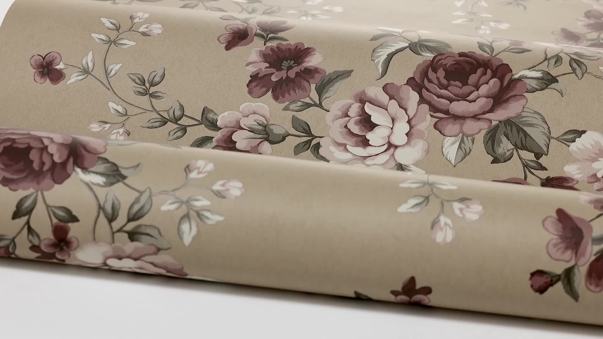 Rózsa mintás vlies tapéta