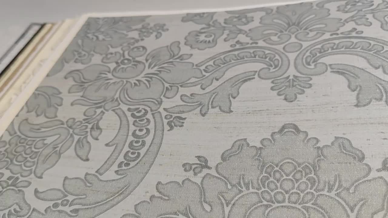 Kék tapéta barokk mintával vinyl mosható