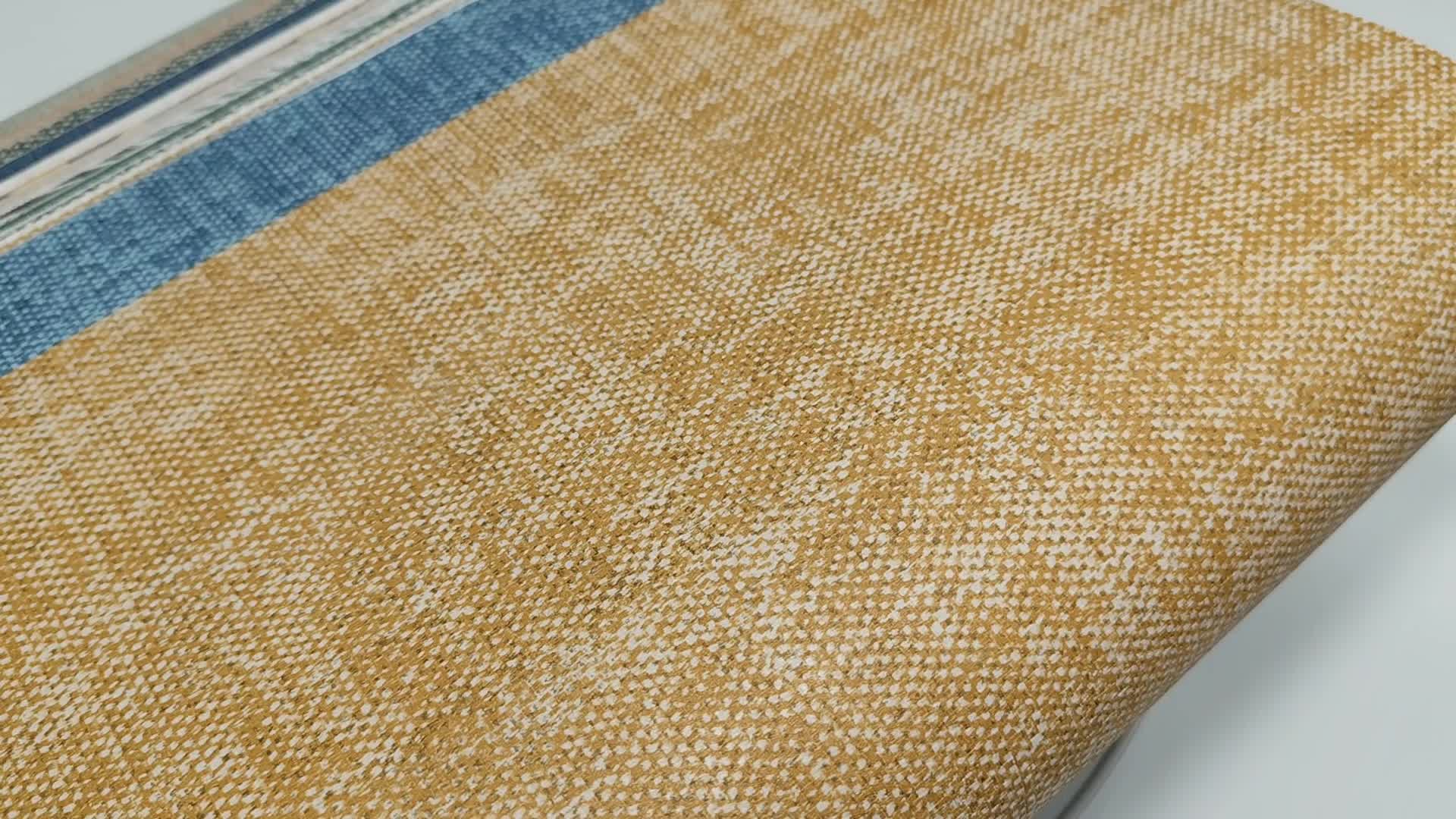 Dekor tapéta okker textil hatású mintával