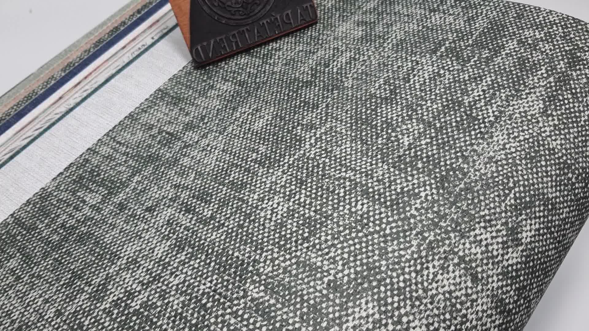 Dekor tapéta méregzöld textilhatású mintával vinyl