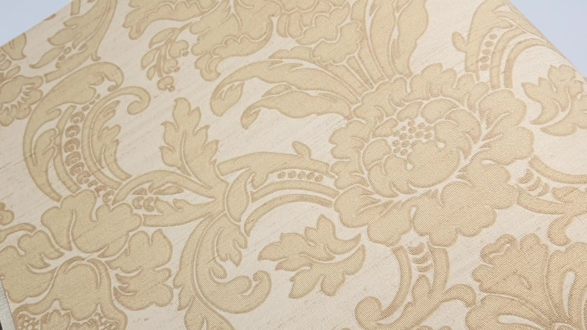 Dekor tapéta barokk mintával arany űszínben